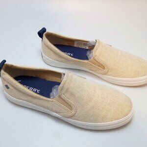 Sperry Topsider Slip On Canvas Sneakers, w/Memory Foam, Size 8